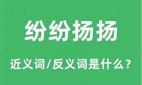 纷纷扬扬的什么填合适词语-纷纷扬扬是什么