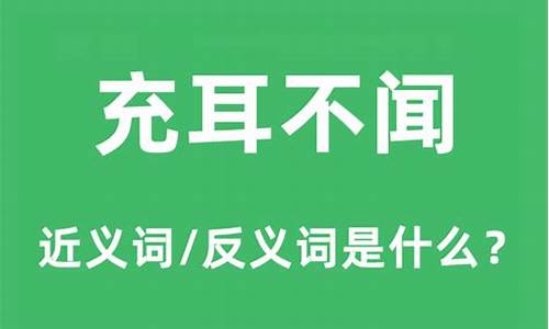 充耳不闻的充什么意思古代-充耳不闻的充什么意思