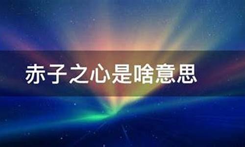 赤子之心什么意思啊傅雷家书-赤子之心什么意思