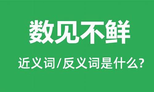 数见不鲜的意思解释一下-数见不鲜的意思