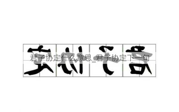 君子协定什么意思_君子协定下一句