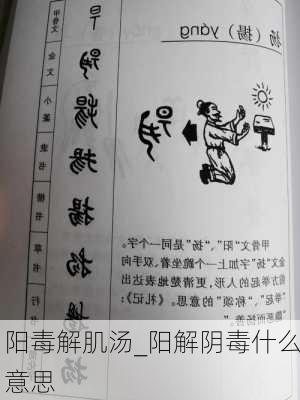 阳毒解肌汤_阳解阴毒什么意思