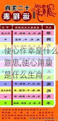 使心作幸是什么意思,使心用腹是什么生肖