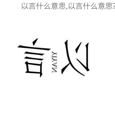 以言什么意思,以言什么意思?