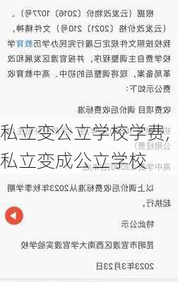 私立变公立学校学费,私立变成公立学校