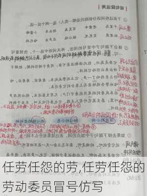 任劳任怨的劳,任劳任怨的劳动委员冒号仿写