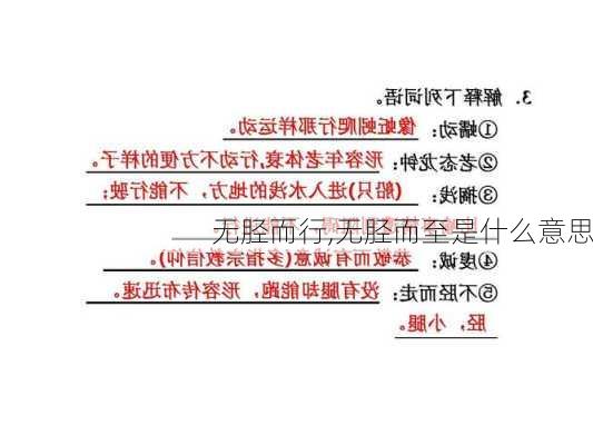 无胫而行,无胫而至是什么意思