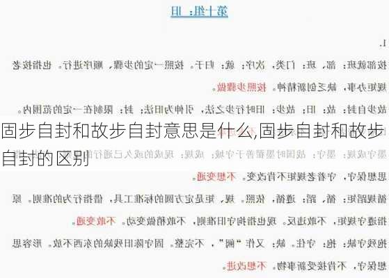 固步自封和故步自封意思是什么,固步自封和故步自封的区别