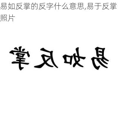 易如反掌的反字什么意思,易于反掌照片