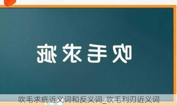 吹毛求疵近义词和反义词_吹毛利刃近义词