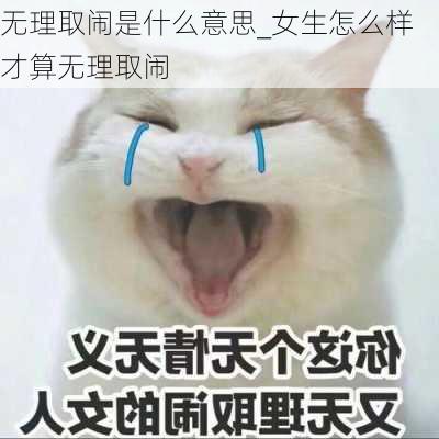 无理取闹是什么意思_女生怎么样才算无理取闹