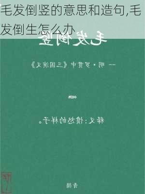 毛发倒竖的意思和造句,毛发倒生怎么办