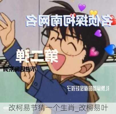 改柯易节猜一个生肖_改柯易叶