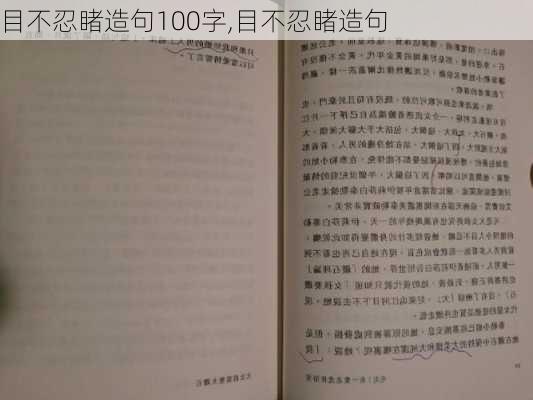 目不忍睹造句100字,目不忍睹造句