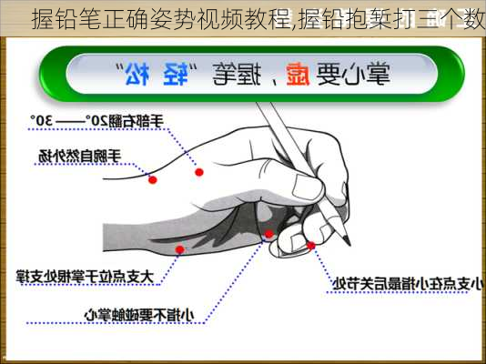 握铅笔正确姿势视频教程,握铅抱椠打三个数