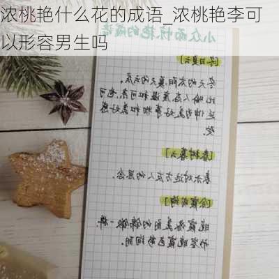 浓桃艳什么花的成语_浓桃艳李可以形容男生吗