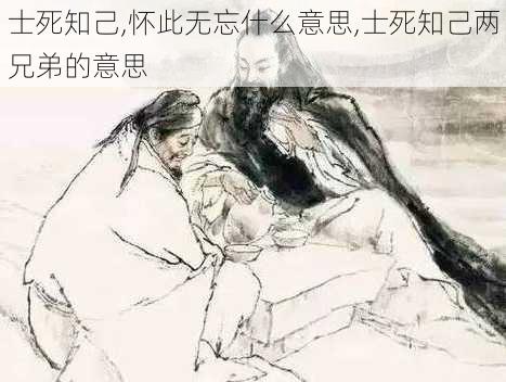 士死知己,怀此无忘什么意思,士死知己两兄弟的意思