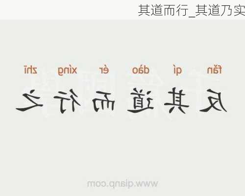 其道而行_其道乃实