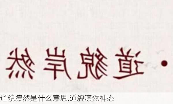 道貌凛然是什么意思,道貌凛然神态