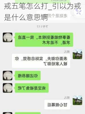 戒五笔怎么打_引以为戒是什么意思啊