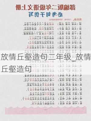 放情丘壑造句二年级_放情丘壑造句