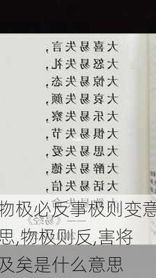 物极必反事极则变意思,物极则反,害将及矣是什么意思