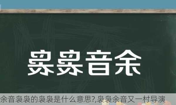 余音袅袅的袅袅是什么意思?,袅袅余音又一村导演