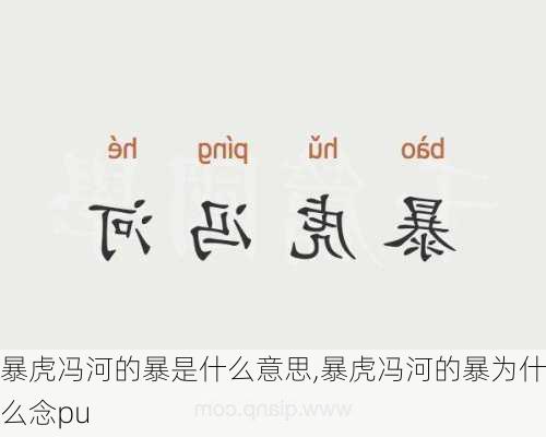 暴虎冯河的暴是什么意思,暴虎冯河的暴为什么念pu