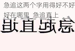 急追这两个字用得好不好好在哪里_急追直上