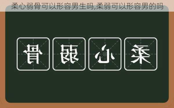 柔心弱骨可以形容男生吗,柔弱可以形容男的吗