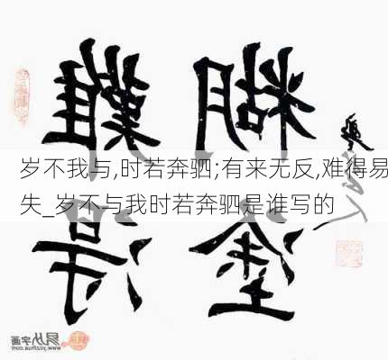 岁不我与,时若奔驷;有来无反,难得易失_岁不与我时若奔驷是谁写的