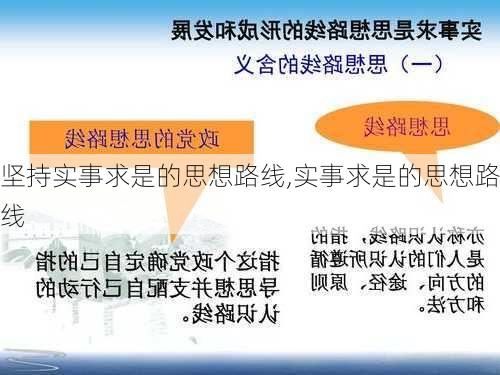 坚持实事求是的思想路线,实事求是的思想路线