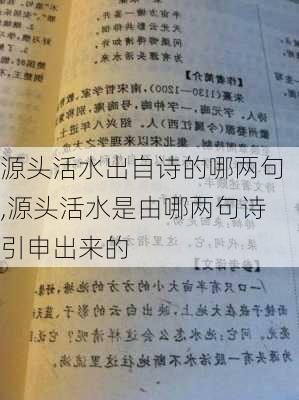 源头活水出自诗的哪两句,源头活水是由哪两句诗引申出来的