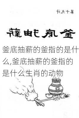 釜底抽薪的釜指的是什么,釜底抽薪的釜指的是什么生肖的动物