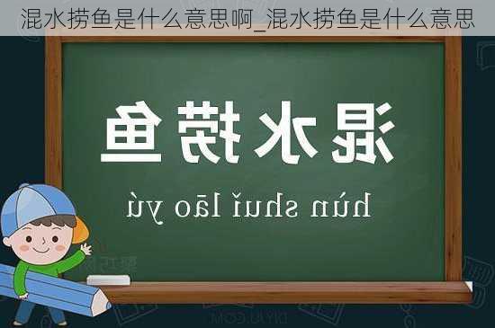 混水捞鱼是什么意思啊_混水捞鱼是什么意思