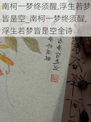 南柯一梦终须醒,浮生若梦皆是空_南柯一梦终须醒,浮生若梦皆是空全诗