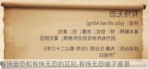 有恃毋恐和有恃无恐的区别,有恃无恐啥子意思