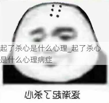 起了杀心是什么心理_起了杀心是什么心理病症