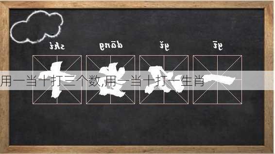 用一当十打三个数,用一当十打一生肖