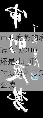 审时度势的度怎么读duo还是du_审时度势的度怎么读