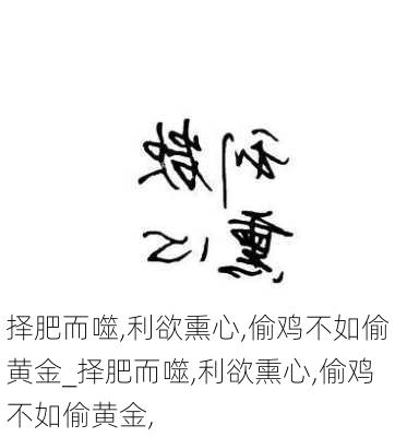 择肥而噬,利欲熏心,偷鸡不如偷黄金_择肥而噬,利欲熏心,偷鸡不如偷黄金,