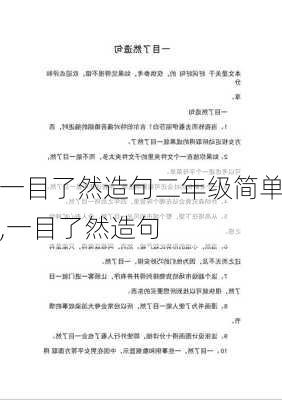 一目了然造句二年级简单,一目了然造句